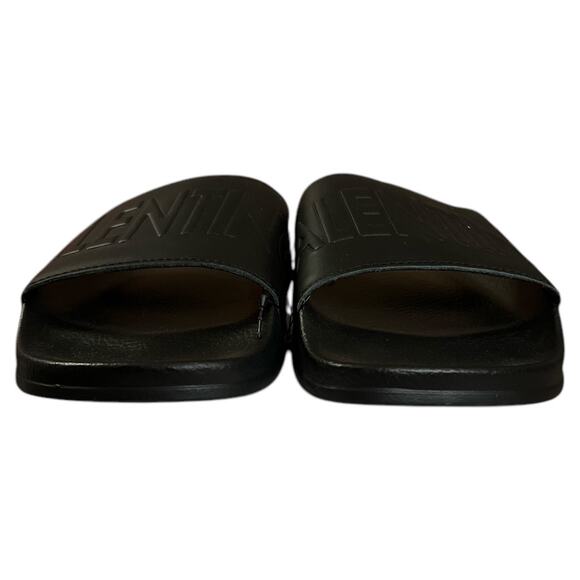Valentino Black Logo Giano Leather Slide Sandals, IT41/US8 - Picture 5 of 8
